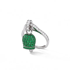 Capri Bell Ring with Green Cubic Zirconia