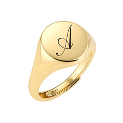 Gepersonaliseerde ronde chevalierring