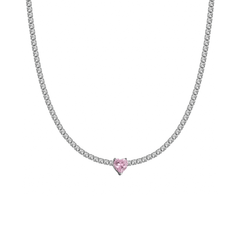 Tennis-choker met roze hart