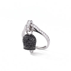 Capri Bell Ring with Black Cubic Zirconia