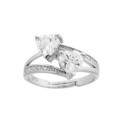 Dubbele ring met wit hart