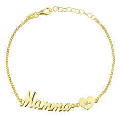 Mom Bracelet with Personalized Heart