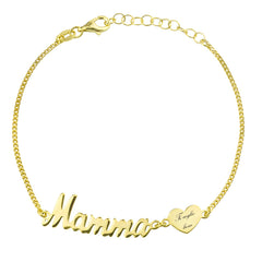 Mom Bracelet with Heart I Love You