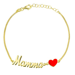 Mom Heart Red Bracelet