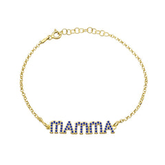 Mom Bracelet Blue Zirconia