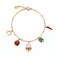 Good Luck Bracelet with White “Capri” Bell