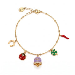 “Capri” Lilac Good-Luck Bracelet with Bell