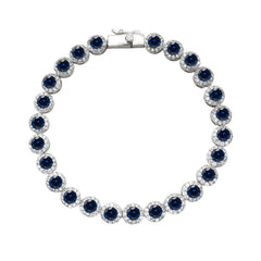 Blue Flower Tennis Bracelet