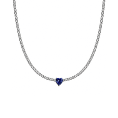 Tennis-choker met blauw hart