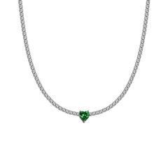 Tennis-choker met groen hart